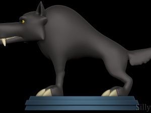 Black Wolf - Niko and the Way to the Stars 3Dプリントモデル