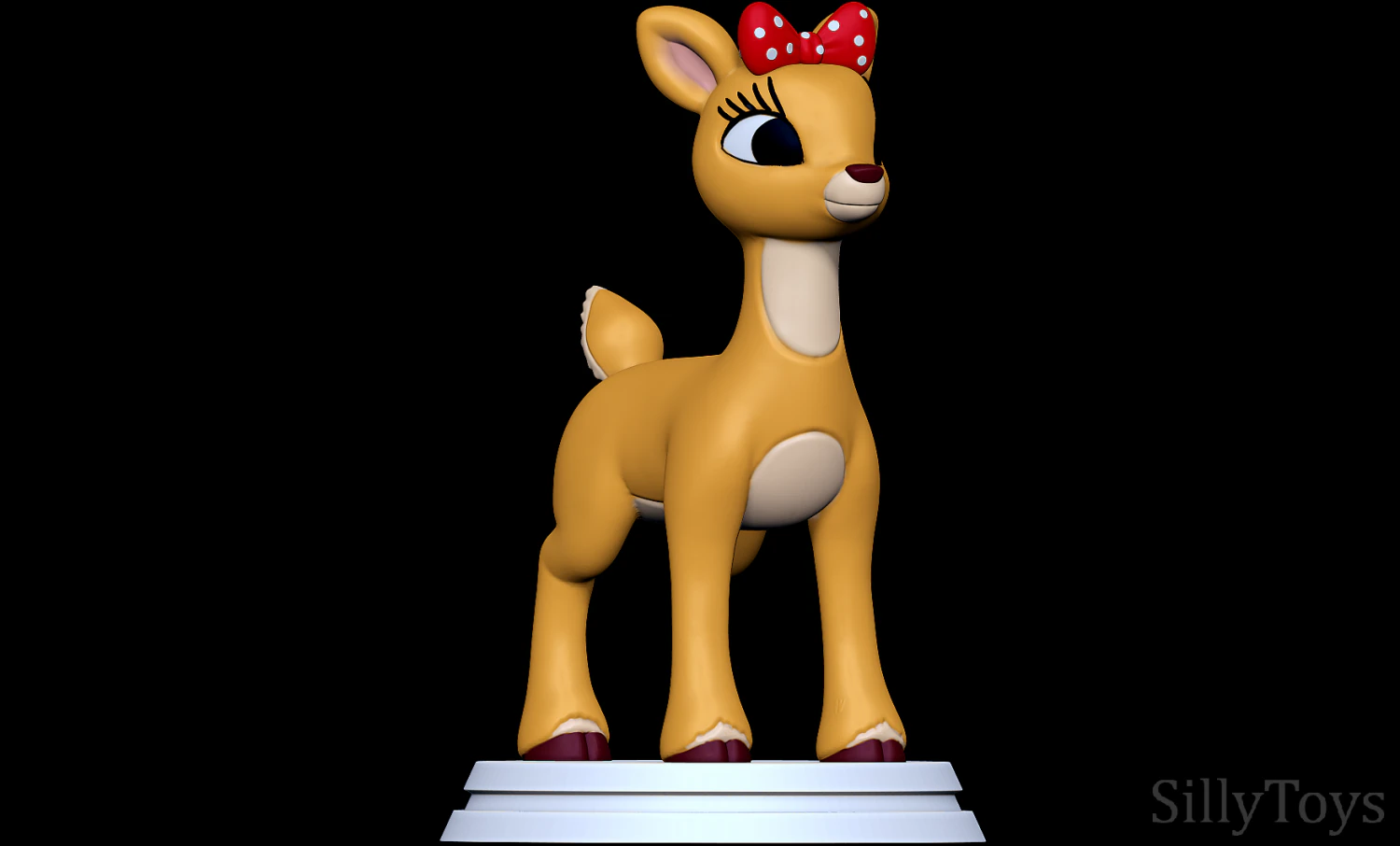 Clarice - Rudolph The Red Nosed Reindeer 3D Print Model .c4d .max .obj .3ds .fbx .stl .blend