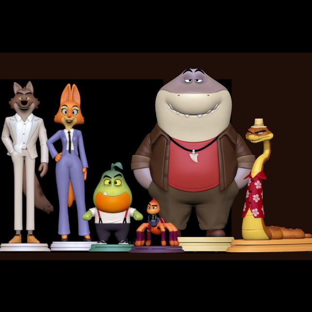 The Bad Guys Pack 3D 프린트 모델 .c4d .max .obj .3ds .fbx .stl .blend 