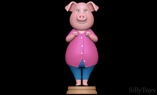 Rosita - Sing 3D Принт Модель .c4d .max .obj .3ds .fbx .stl .blend 