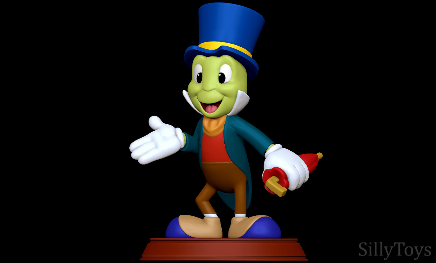 Jiminy Cricket - Pinocchio 3D Print Model .c4d .max .obj .3ds .fbx .stl .blend