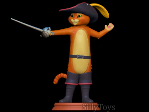 El gato con botas Modelo de impresión 3D