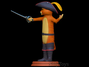 El gato con botas Modelo de impresión 3D