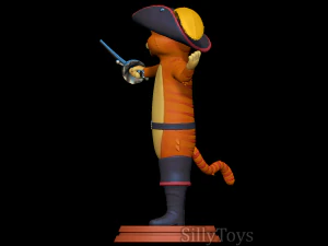 El gato con botas Modelo de impresión 3D
