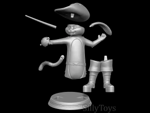 El gato con botas Modelo de impresión 3D