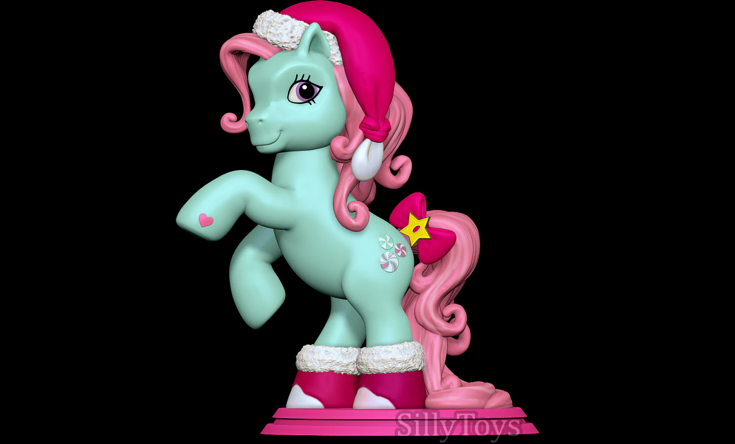 Minty - My Little Pony Una Navidad muy mentolada Modelo de impresión 3D .c4d .max .obj .3ds .fbx .stl .blend 