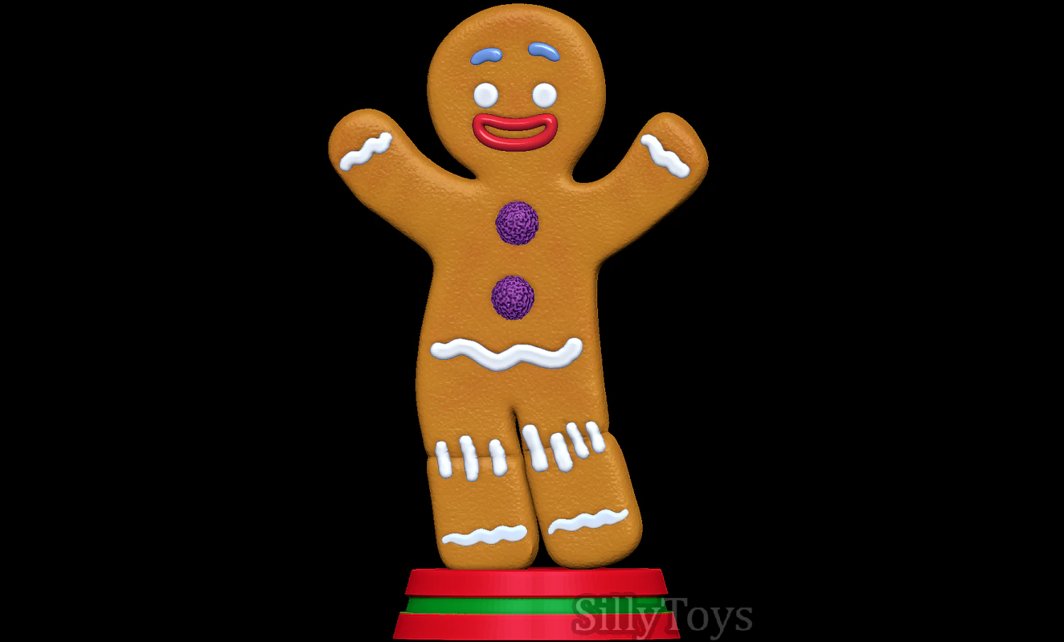 Gingerbread Man - Shrek 3D Print Model .c4d .max .obj .3ds .fbx .stl .blend 