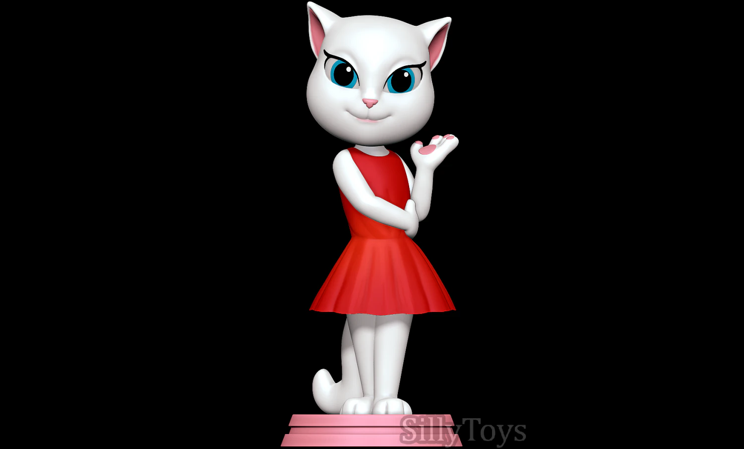 Angela - My Talking Angela 3D Print Model .c4d .max .obj .3ds .fbx .stl .blend 