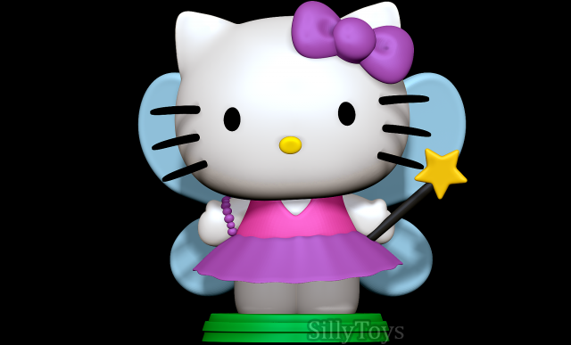 Hello kitty Fairy Model do druku 3D .c4d .max .obj .3ds .fbx .stl .blend 