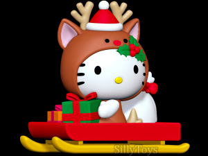 Hello Kitty Christmas Model do druku 3D
