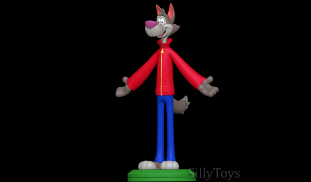 Chip the Wolf - Cookie Crisp Model Cetak 3D .c4d .max .obj .3ds .fbx .stl .blend
