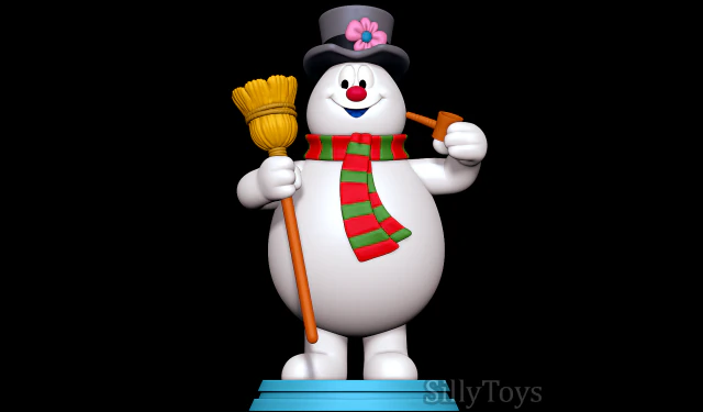 Frosty der Schneemann 3D Druckmodell .c4d .max .obj .3ds .fbx .stl .blend 