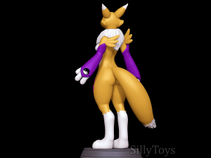 Renamon - Digimon Modèles 3D en vedette