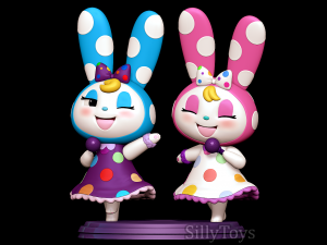 Rabbit Sisters - Animal crossing 3D Print Model