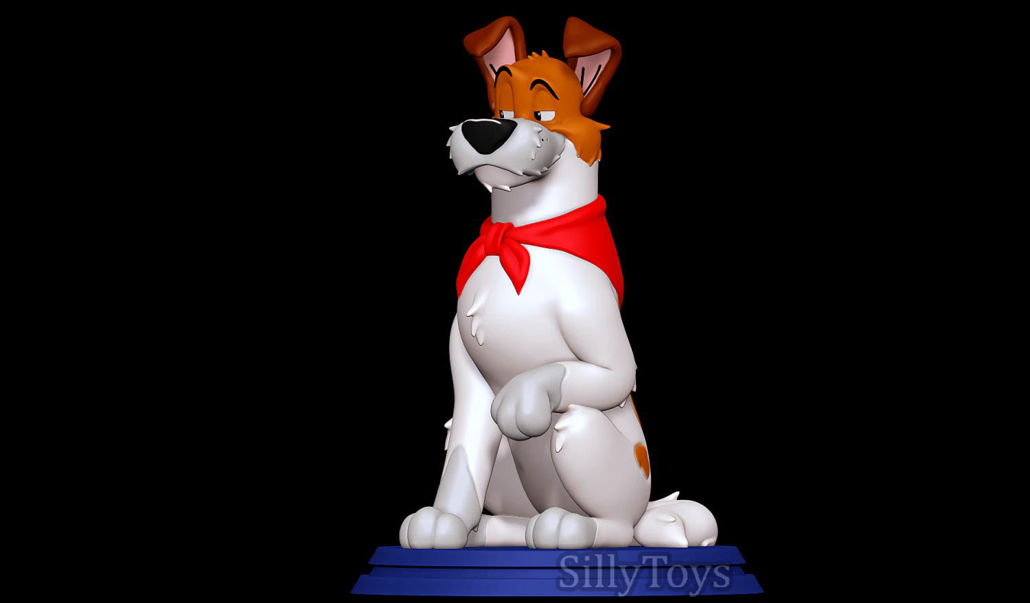 Dodger - Oliver and Company 3D Print Model .c4d .max .obj .3ds .fbx .stl .blend 