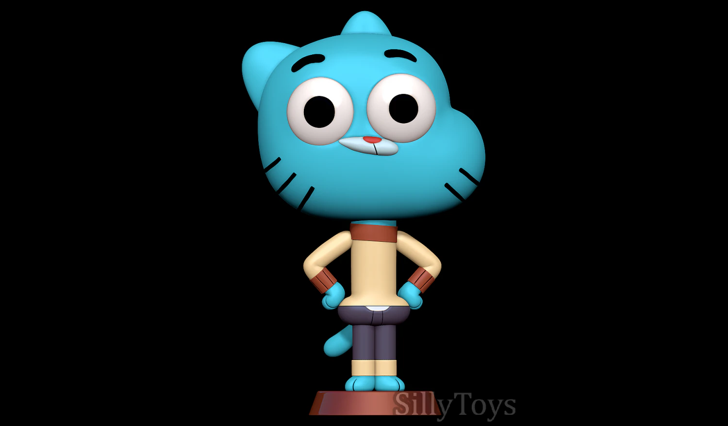 Gumball Watterson - The Amazing World of Gumball 3D Print Model .c4d .max .obj .3ds .fbx .stl .blend 
