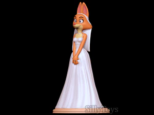 Diane Foxington with Wedding Dress 3D Print Model