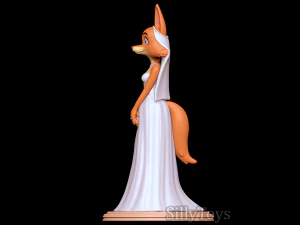 Diane Foxington with Wedding Dress 3D Print Model