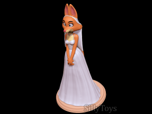 Diane Foxington with Wedding Dress Model do druku 3D