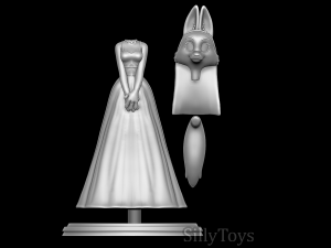 Diane Foxington with Wedding Dress Model do druku 3D