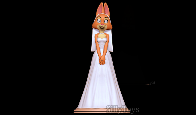 Diane Foxington with Wedding Dress Model do druku 3D .c4d .max .obj .3ds .fbx .stl .blend