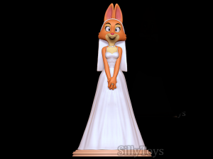 Diane Foxington with Wedding Dress 3D Print Model