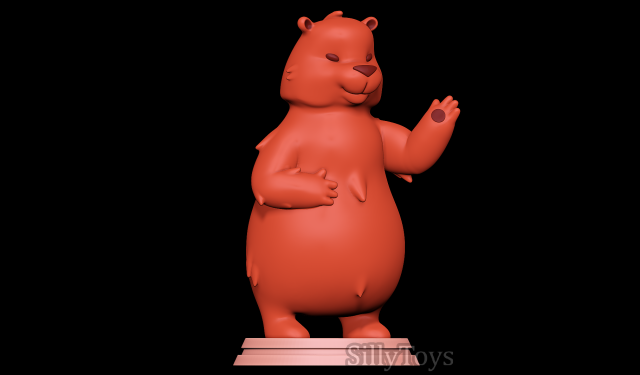 Bear 3D Baskı Modeli .c4d .max .obj .3ds .fbx .stl .blend 