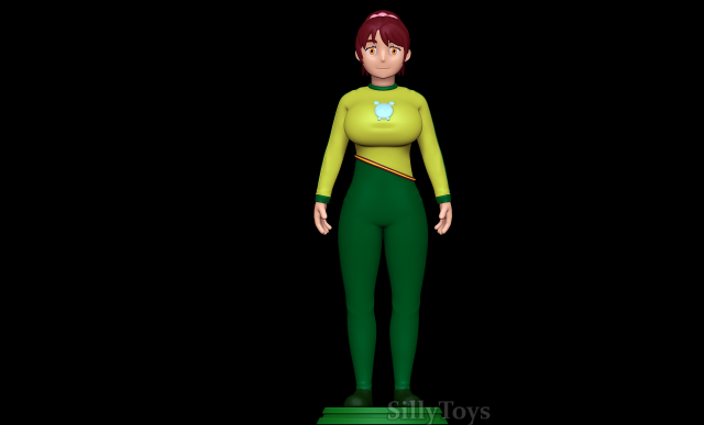 Anna Hanyu in Yolkian outfit 3D 打印模型 .c4d .max .obj .3ds .fbx .stl .blend 