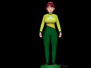 Anna Hanyu in Yolkian outfit 3D Print Model