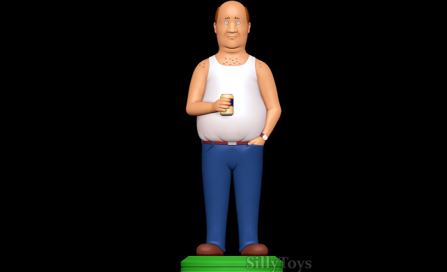 Bill Dauterive - King of the Hill 3D 打印模型 .c4d .max .obj .3ds .fbx .stl .blend 