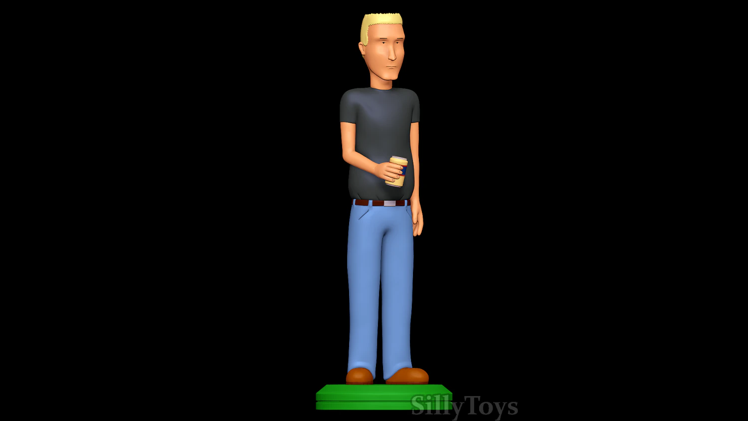 Jeff Boomhauer - King of the Hill 3D Print Model .c4d .max .obj .3ds .fbx .stl .blend 