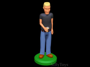 Jeff Boomhauer - King of the Hill 3D Print Model