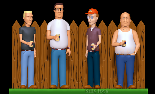 King of the Hill Diorama Modelo de impresión 3D .c4d .max .obj .3ds .fbx .stl .blend 