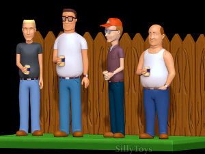 King of the Hill Diorama 3D Print Model