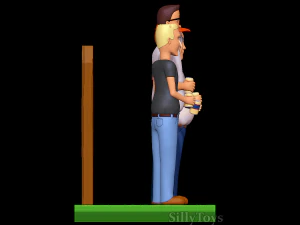 King of the Hill Diorama 3D Print Model