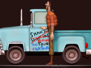 Shaw with his Car - Open Season 3D Print Model