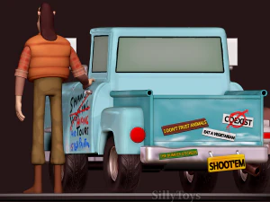 Shaw with his Car - Open Season 3D Print Model