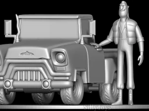 Shaw with his Car - Open Season 3D Print Model