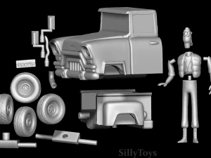 Shaw with his Car - Open Season 3D Print Model