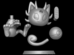 Alolan Meowth - Pokemon 3D print model 3D Print Model