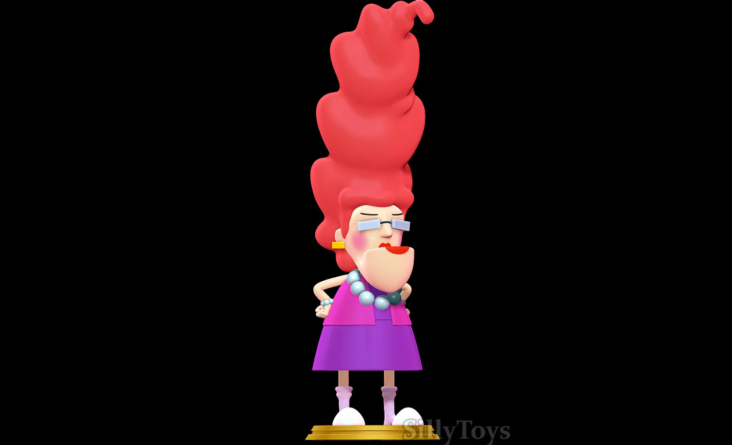 Ma Bagge - Courage the Cowardly Dog 3D Print Model .c4d .max .obj .3ds .fbx .stl .blend 