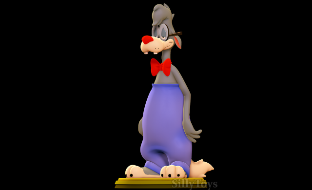 Wilford Wolf - Animaniacs 3D Принт Модель .c4d .max .obj .3ds .fbx .stl .blend 