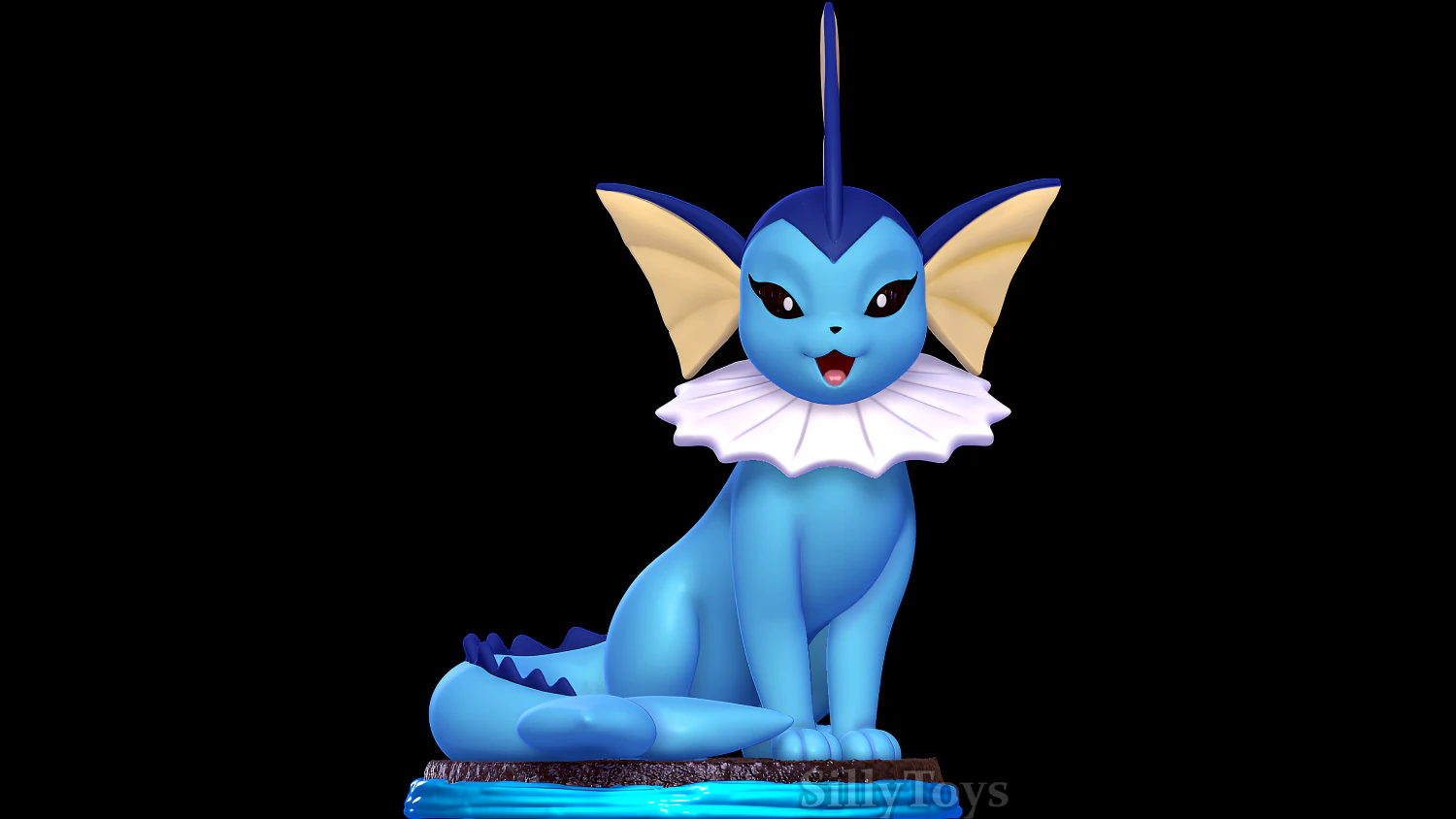 Vaporeon - Pokmon 3D Print Model .c4d .max .obj .3ds .fbx .stl .blend 