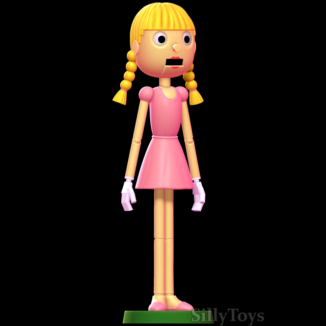Pinocchio Girl - Shrek 3D Print Model .c4d .max .obj .3ds .fbx .stl .blend 