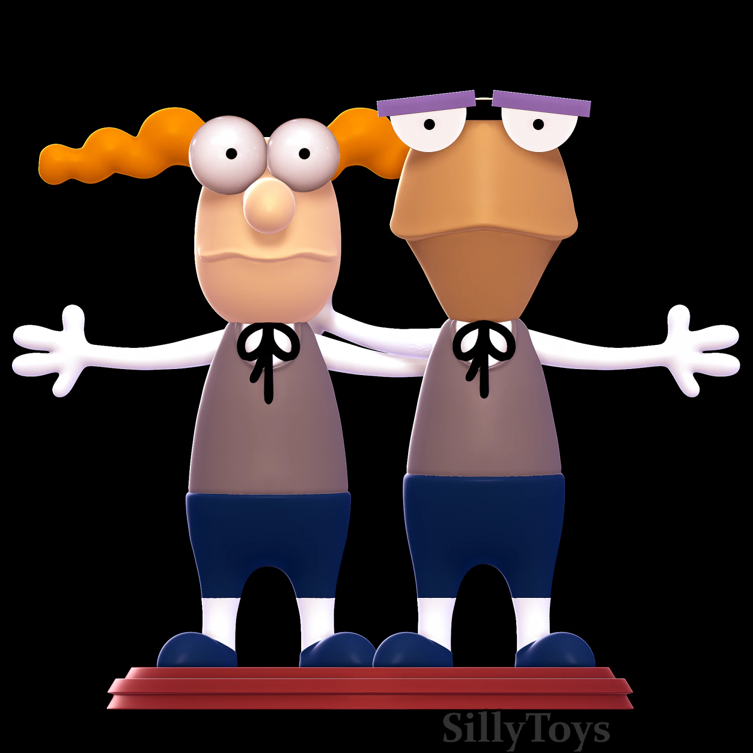 Walter and Perry 3D Print Model .c4d .max .obj .3ds .fbx .stl .blend 