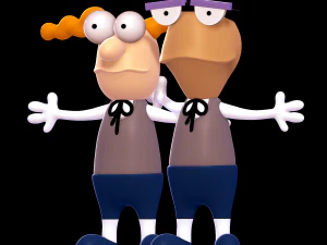 Walter and Perry 3D Print Model