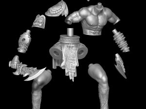 Kratos - God of War 3 3Dプリントモデル