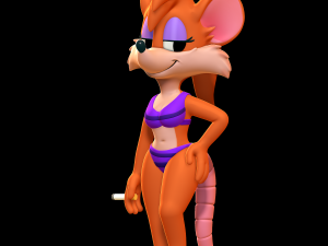 Rubella Rat with Bikini - Tiny Toons Adventures 3D Print Model