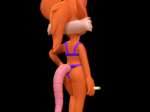 Rubella Rat with Bikini - Tiny Toons Adventures 3D Baskı Modeli
