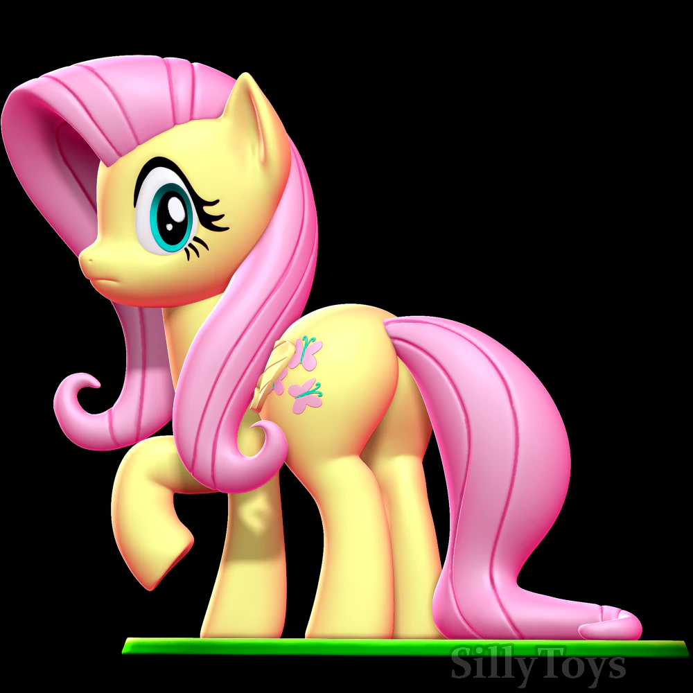 Fluttershy - My Little Pony Friendship Is Magic 3D Print Model .c4d .max .obj .3ds .fbx .stl .blend 